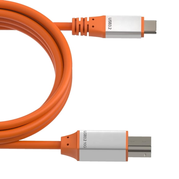 FDSLKJA-USB 3.2 Gen 2 Type-C to B Printer MIDI Cable 10Gbps, 10ft