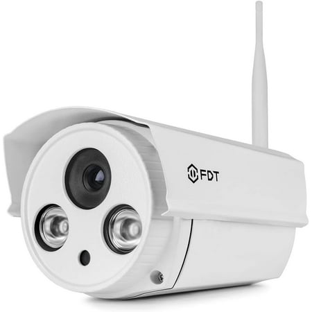FDT 1080P HD WiFi Bullet IP Camera (2.0 Megapixel) Outdoor Wireless Security Camera FD8902 (White) - IP66 Weatherproof, Plug & Play & Nightvision