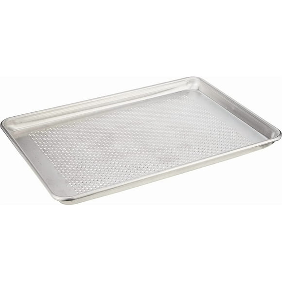 commercial quality baking sheet pan set, natural aluminum cookie sheet, umite chef warp resistant baker's half sheet pan, large thick cookie tray pans for baking, roasting(2 pack, 18x13in)