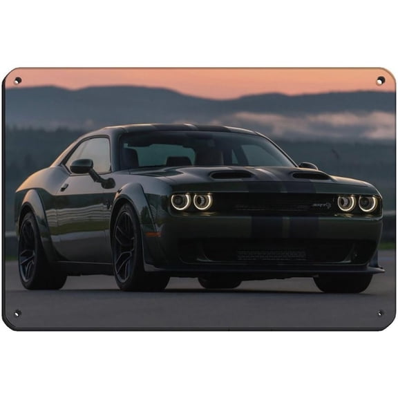 FDUPAZ Dodge Challenger Retro Car Tin Sign Vintage Metal Pub Club Cafe Bar Home Wall Art Decoration Poster Retro