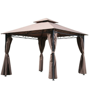FDW 10’ x 13’ Double Vented Canopy Gazebo, Large Space with Sidewalls and UV Protection
