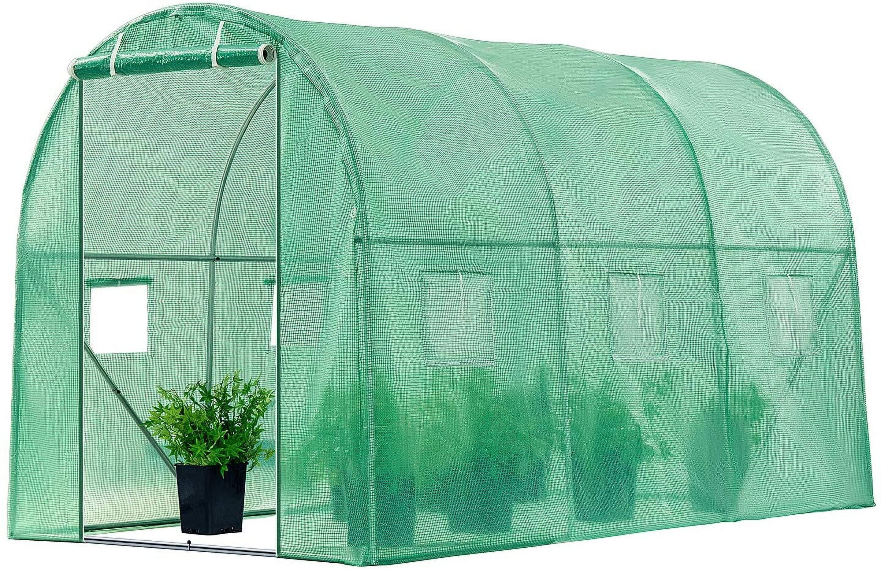 FDW 10x7x7FT Large Walk-in Green House Tunnel Garden Plant Hot House,	Green