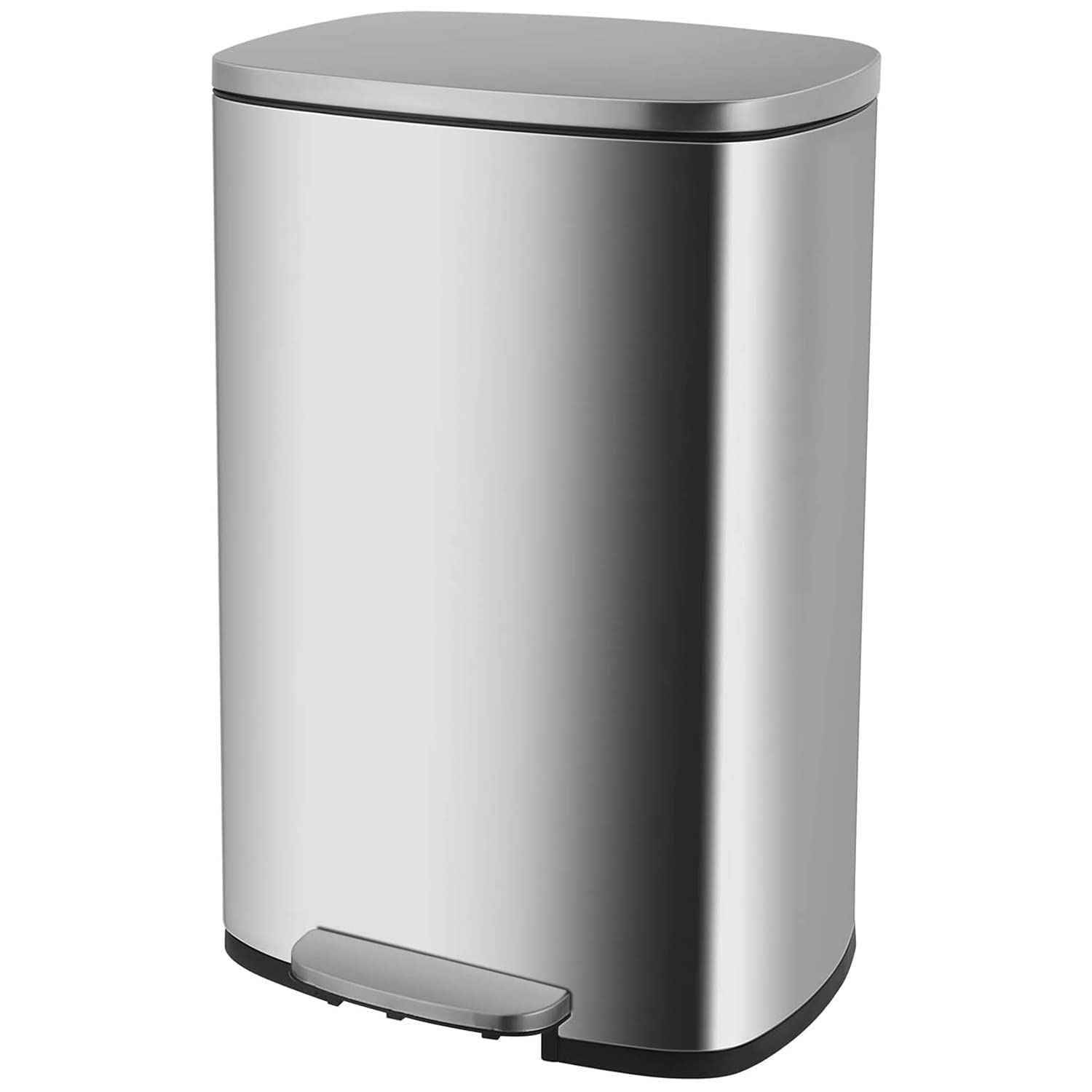 FDW 13 Gallon/50 Liter Gentle Open and Close for Kitchen Trash Can,Stainless Steel - image 1 of 7