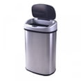 thumbnail image 1 of FDW 13Gal Silver Touchless Trash Can - Stainless Steel Auto Lid for Kitchen/Office, 1 of 8