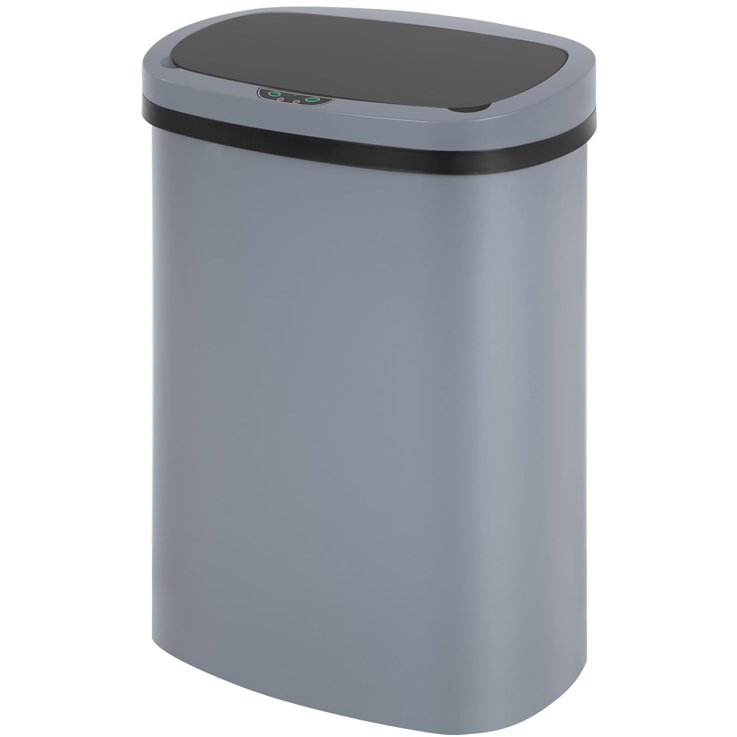 FDW 13Gal Touchless Trash Can - Auto Lid, High-Capacity for Kitchen/Office，(1, Gray)