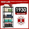 thumbnail image 1 of FDW 15.7 D x 35.4 W x 72 H 5-Tier Steel and Wood Material Strong Load-bearing 1930LBS Garage Storage Rack, 1 of 8