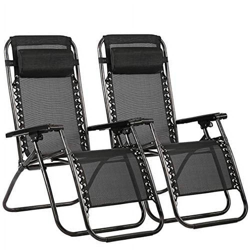 FDW 2 Pack Metal Zero-Gravity Chair - Black and Gray - image 1 of 11
