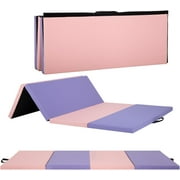 FDW 2" Thick Folding, 6'x4', Multicolor Exercise Mat Gymnastics Mat with Handles