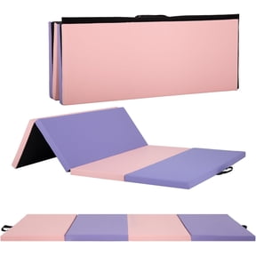 FDW 2" Thick Folding, 6'x4', Multicolor Exercise Mat Gymnastics Mat with Handles