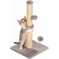 thumbnail image 1 of FDW 22 Inch Cat Scratching Post Cat Scratcher Natural Sisal Rope Scratch Post Kitten Trees with Hanging Ball for Indoor Cats ,Light Gray, 1 of 7
