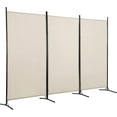 thumbnail image 1 of FDW 3 Panel Room Divider 5.9FT Partition Room Separators with Metal Frame Portable(Beige), 1 of 8