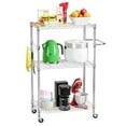 thumbnail image 1 of FDW 3-Tier Storage Wire Rack Metal Storage Shelf Heavy Duty Shelf With Wheels For Home,Chrome, 1 of 8