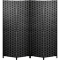 thumbnail image 1 of FDW 4 Panel Simple Pastoral Style Foldable Porch Living Room Office Room Divider,Black, 1 of 5