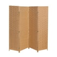 thumbnail image 1 of FDW 4 Panel Simple Pastoral Style Foldable Porch Living Room Office Room Divider,Nature, 1 of 5