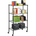 thumbnail image 1 of FDW 4-Shelf Steel Wire Tier Layer Shelving 36L x 14W x 62H Adults can easily use it,Black, 1 of 7