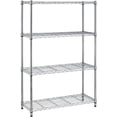 thumbnail image 1 of FDW 4 Tier Wire Shelving Unit Wire Shelf Storage Shelves Metal Organizer Rack Adjustable Heavy Duty for Restaurant Bathroom Kitchen 54"x36"x14",Chrome, 1 of 7