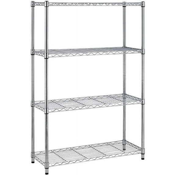 FDW 4 Tier Wire Shelving Unit Wire Shelf Storage Shelves Metal Organizer Rack Adjustable Heavy Duty for Restaurant Bathroom Kitchen 54"x36"x14",Chrome
