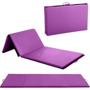 FDW 4x10x2 New Folding Panel Gymnastics Mat, Perfect for Indoor/Outdoor ExercisePurple