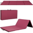 thumbnail image 1 of FDW 4'x8'x2" New Folding Panel Gymnastics Mat, Perfect for Indoor/Outdoor Exercise(Burgundy), 1 of 7