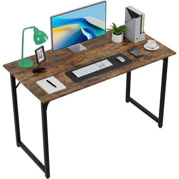FDW 47.2 inches Computer Desk,Modern Simple Style PC Desk with Metal Frame，Vintage