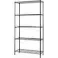 thumbnail image 1 of FDW 5 Shelf Wire Shelving Unit Garage NSF Wire Shelf Adjustable Utility Commercial Grade Steel Layer Shelf Rack Organizer 1250 LBS Capacity -14x36x72,Black, 1 of 7