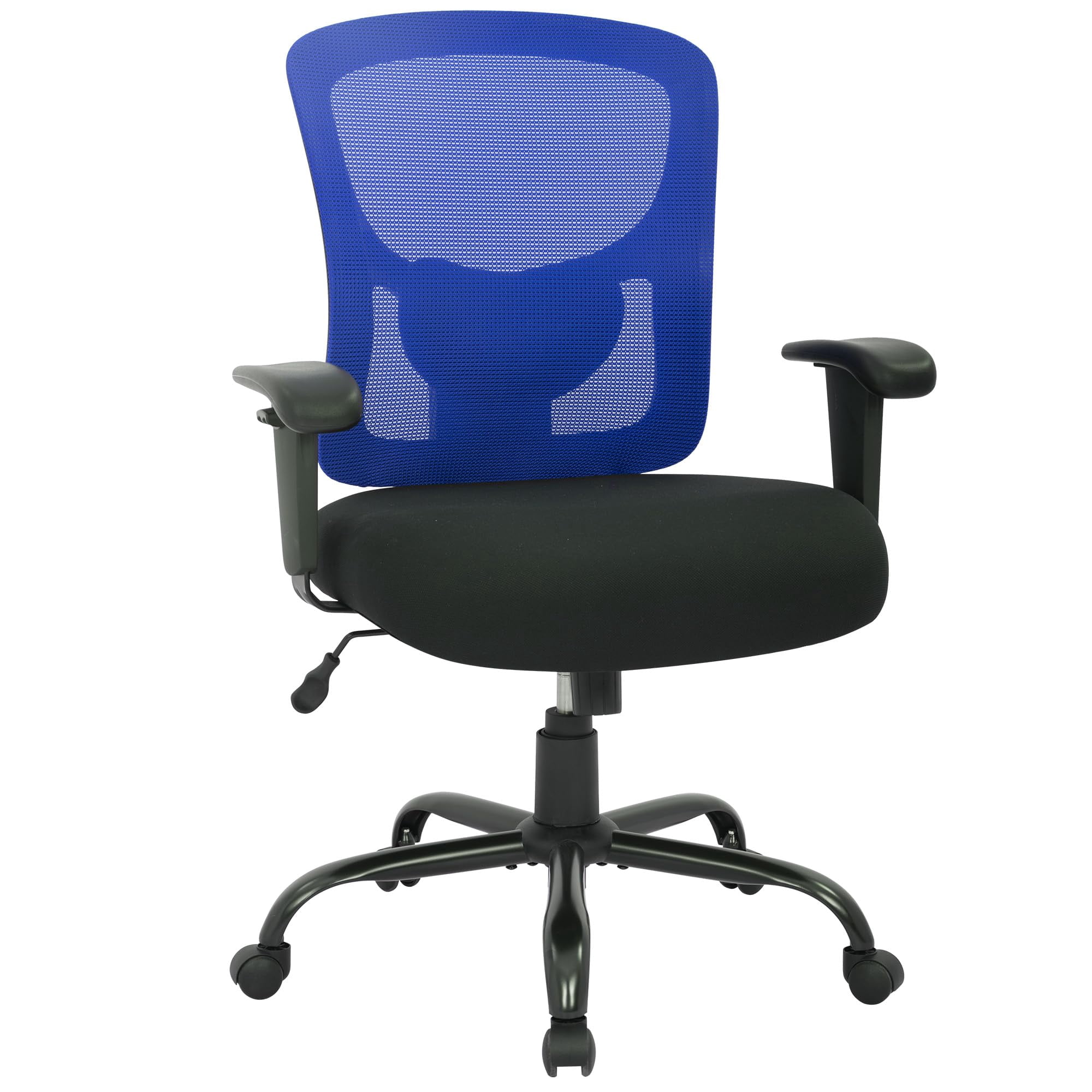 FDW 500lb Big & Tall Office Chair - Ergonomic w/Lumbar Support & Wide Seat for Home Office (Blue)