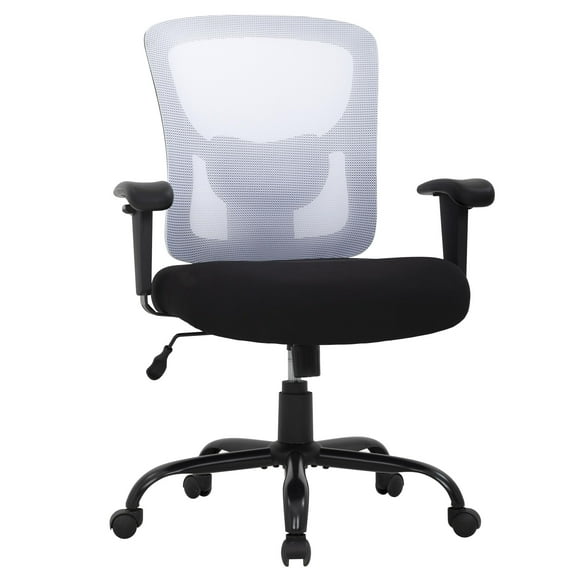FDW 500lb Big & Tall Office Chair - Ergonomic w/Lumbar Support & Wide Seat for Home Office (White)