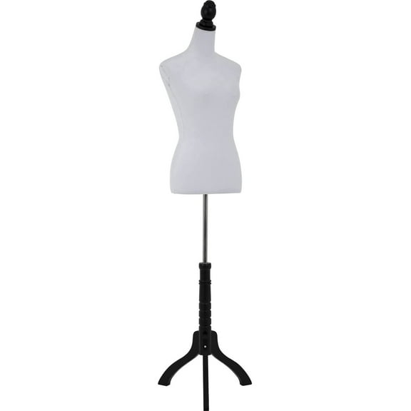 FDW 59-67 inch Adjustable Female Mannequin, Wooden Base, Perfect for Display(White)