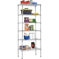 thumbnail image 1 of FDW 6-Tier Adjustable Wire Shelving,with One 6-Tier Shelf or Two 3-Tier Shelf(Chrome, 13" D x 23" W x 59" H), 1 of 6