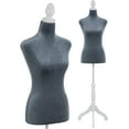 thumbnail image 1 of FDW 63 inch Adjustable Female Mannequin with Wooden Tripod Stand, Perfect for Display(Grey), 1 of 7