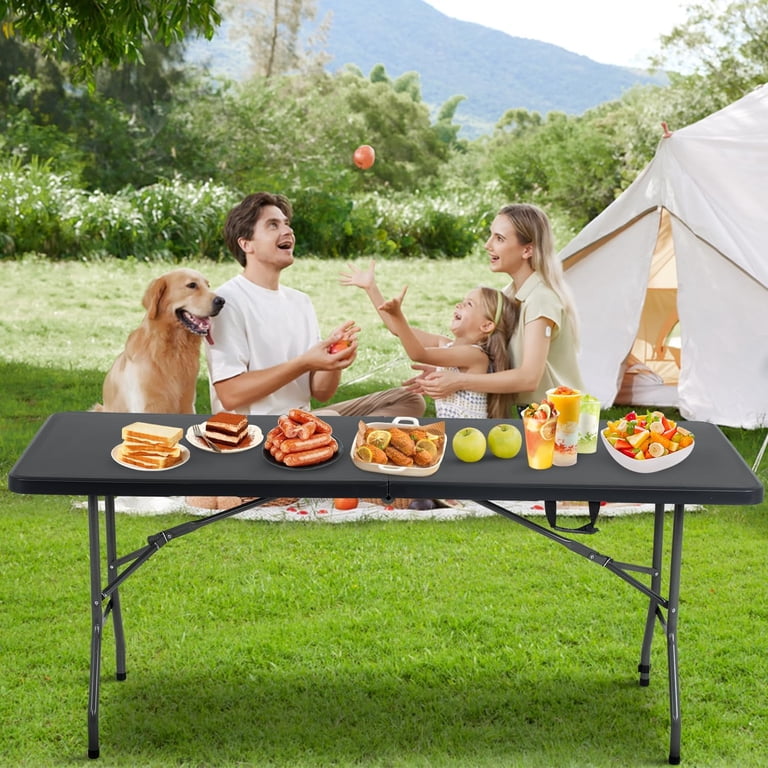 PayLessHere 6FT Folding Picnic Table for Outdoor, Fold-in-Half