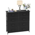 thumbnail image 1 of FDW 8-Drawer Fabric Dresser for Bedroom,Closet Dresser with Metal Frame and Wooden Top Tall Storage Tower for Closet,Living Room and Entryway,Black, 1 of 1