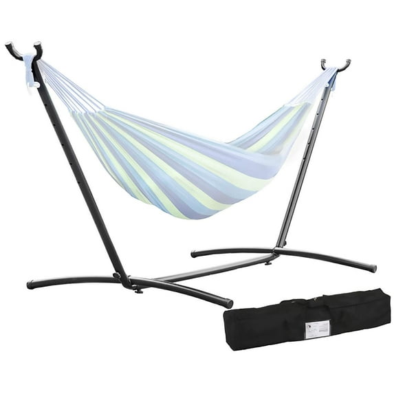 FDW Hammock Stand Portable Heavy Duty Hammock Stand Portable Steel Stand Only for Outdoor Patio or Indoor with Carrying Case (No Hammock)