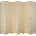 FDW Bamboo Room Divider, Folding Privacy Wall Screen for Home, Bedroom ...
