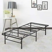 FDW Bed Frame Twin Metal Base Mattress Foundation Heavy Duty Steel Replaces Box Spring,Black