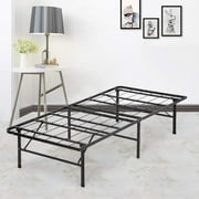 FDW Black Metal Bed Frame Platform Twin Size 14 Inch Heavy Duty Steel