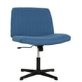 thumbnail image 1 of FDW Cross-Leg Home Office Chair - Armless Adjustable w/Wide Seat & U-Back,Blue, 1 of 7