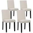 thumbnail image 1 of FDW Dining Chairs Set Of 4 Beige Elegant Design Modern Fabric Upholstered B164, 1 of 7