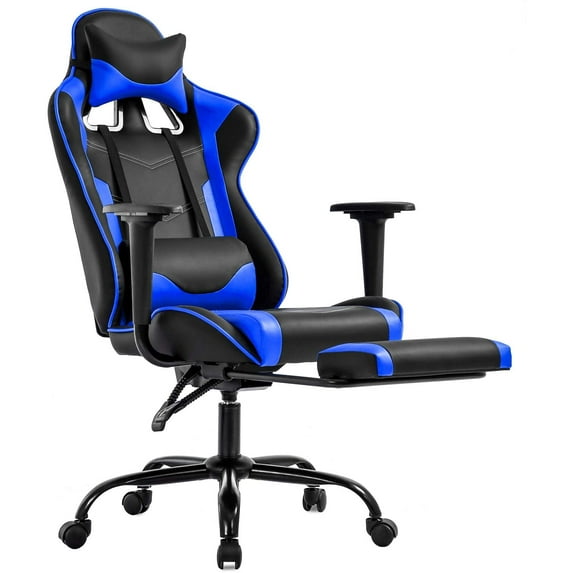 FDW Ergonomic Gaming Chair, Lumbar Support, Swivel Rolling for Men, Women(Blue)