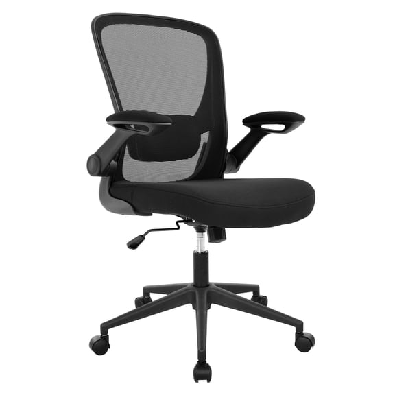 FDW Ergonomic Office Chair, Lumbar Support, Mesh Computer Chair Swivel Rolling for Adult, Black