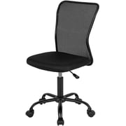 FDW Ergonomic Office Chair, Mesh, Mid-Back, Swivel Rolling for Men, Women(Black)
