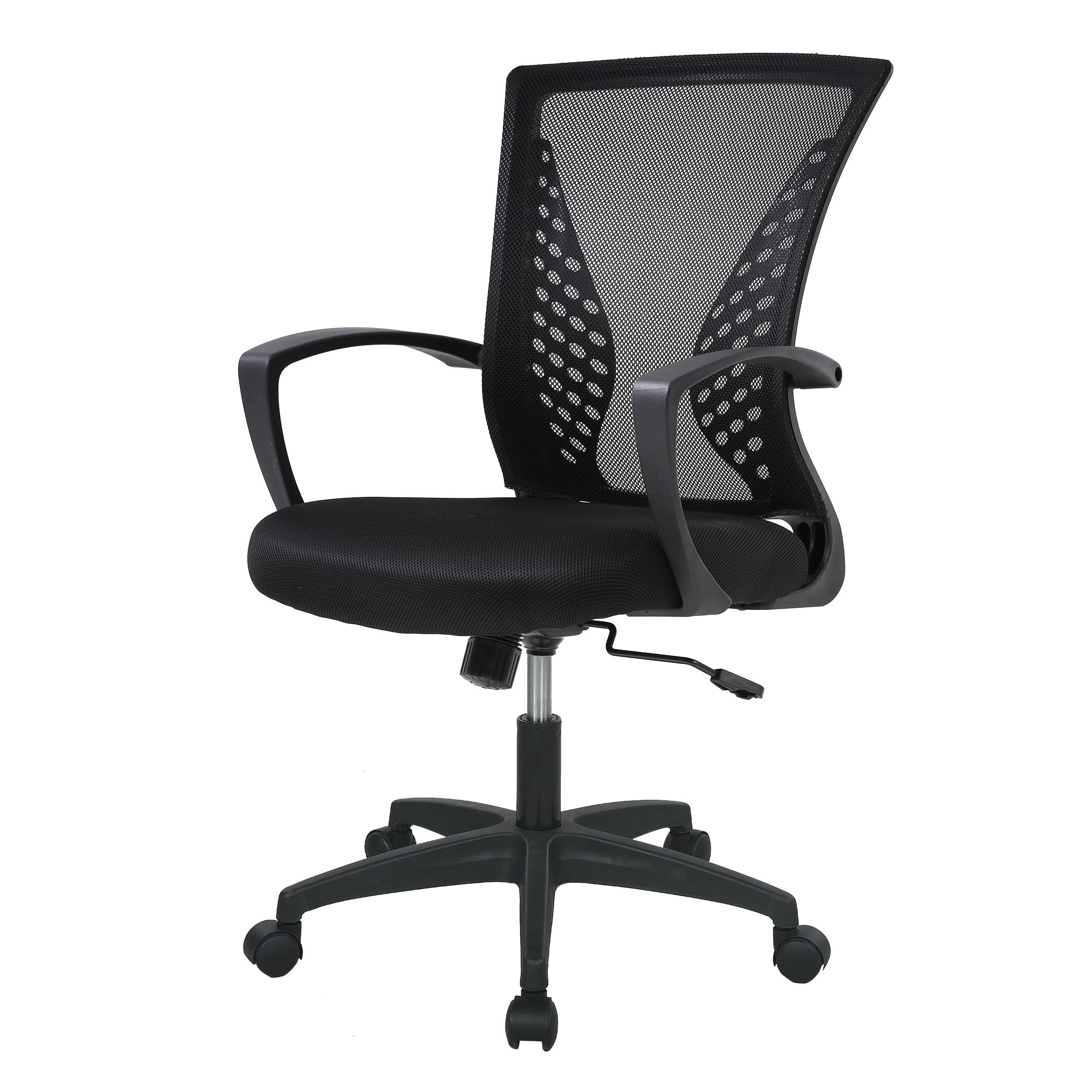 FDW Ergonomic Office Chair, Swivel Rolling, Lumbar Support for Men, Women(Black)