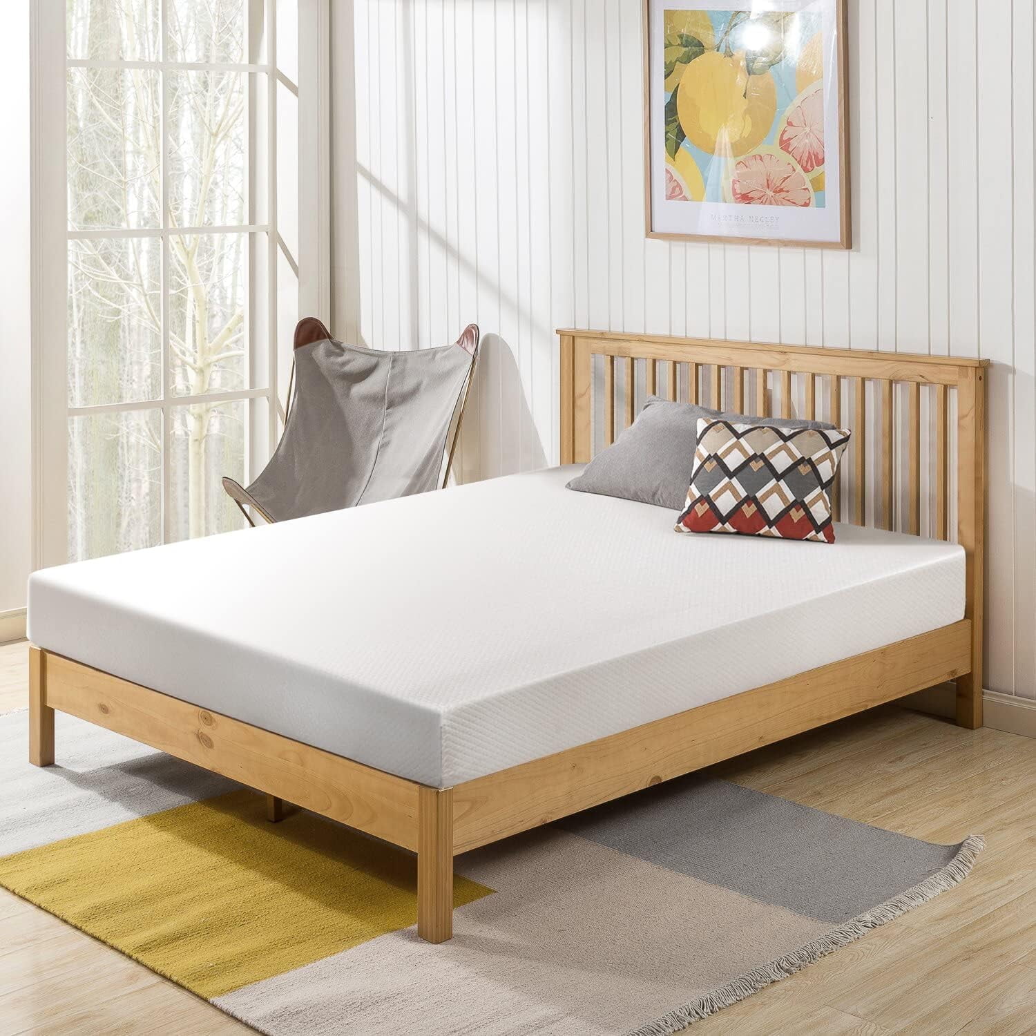 FDW Full Mattress 6 inch Gel Memory Foam Mattress for Cool Sleep & Pressure Relief, Medium Firm Mattresses,White