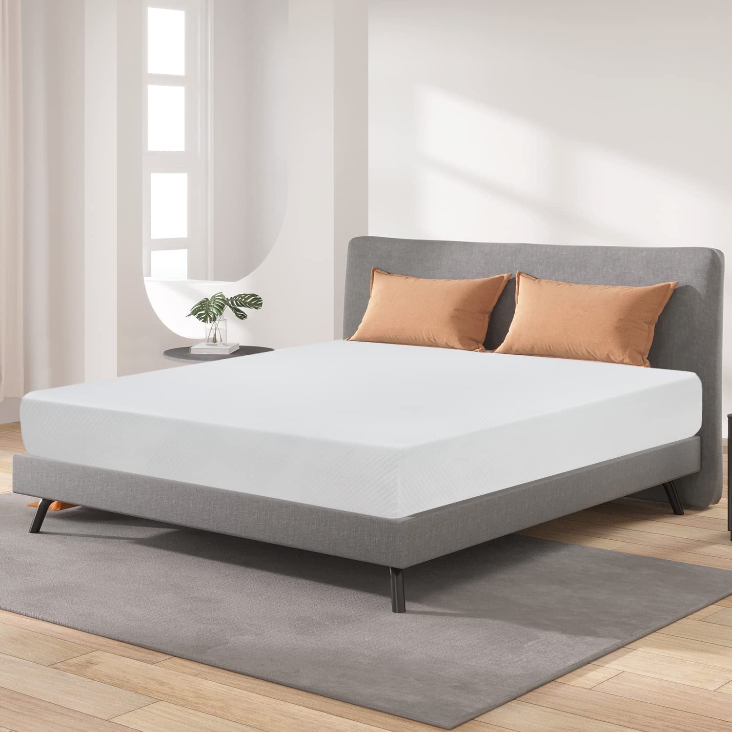 FDW King Mattress 6 inch Gel Memory Foam.Kid and Adults. Shop Black