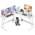 thumbnail image 1 of FDW L Shaped Desk Corner Gaming Desk with Large Desktop Studying Working Desk, White, 1 of 7