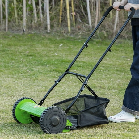 FDW Lawn Mower Grass Cutter Machine, with Collection Box (Push Reel Mower, 12mm to 45mm of Height)