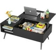 thumbnail image 1 of FDW Lift Top Coffee Table with Storage Shelf Hidden Compartment,Black, 1 of 8