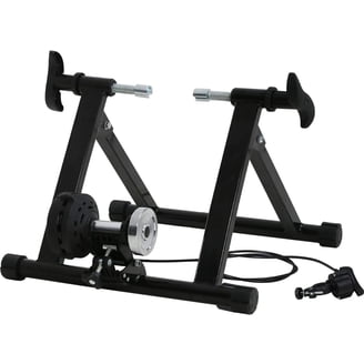 bicycle converter to stationary bike Trainer, Magnetic Stand for Indoor Exercise Riding, 26-29" & 700C Wheels, Quick Release Skewer & Front Wheel Riser Block Included : Sports & Outdoors With a max load of 135kg/ 298lbs Bike Trainer Stand, Magnetic Stationary