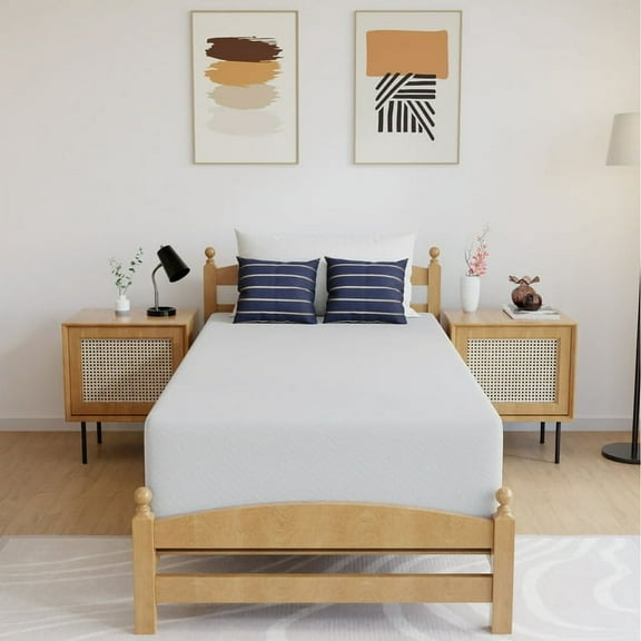 FDW Mattresses 14" Twin Medium Firm Euro Top Gel Memory Foam