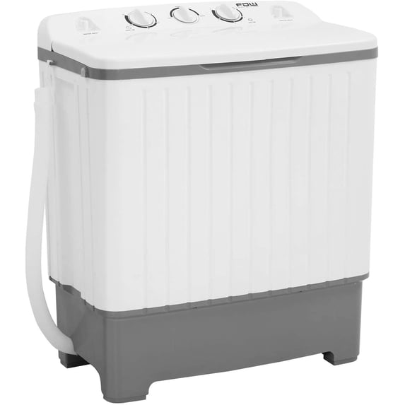 PayLessHere Twin Tub Washing Machine,Wash (10lbs) and Spin Combo(7lbs)(White & Grey)
